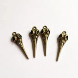 Skull Crow Earring Pendants x18, DIY Jewelry Making Charms