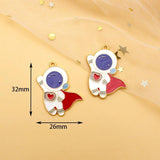 10pcs Astronaut Charms for Jewelry Making Spaceman Pendants Earrings Bracelet