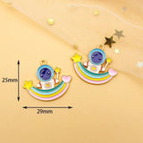 10pcs Astronaut Charms for Jewelry Making Spaceman Pendants Earrings Bracelet