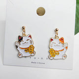 10pcs Money Cat Metal Charms Pendant Earring DIY Jewelry Accessories