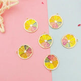 10pcs Fruit Colored Charms for Jewelry Making