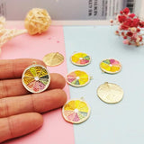10pcs Fruit Colored Charms for Jewelry Making