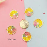 10pcs Fruit Colored Charms for Jewelry Making