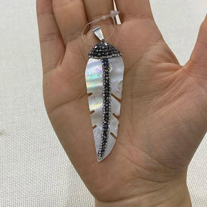 Abalone Shell Jewelry Pendant Charm Bracelet Necklace Border Multicolor