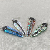 Abalone Shell Jewelry Pendant Charm Bracelet Necklace Border Multicolor