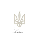 5pcs Tryzub Ukraine Stainless Steel Charms Earrings Ukrainian Symbol