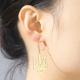 5pcs Tryzub Ukraine Stainless Steel Charms Earrings Ukrainian Symbol
