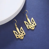 5pcs Tryzub Ukraine Stainless Steel Charms Earrings Ukrainian Symbol