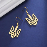 5pcs Tryzub Ukraine Stainless Steel Charms Earrings Ukrainian Symbol