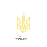 5pcs Tryzub Ukraine Stainless Steel Charms Earrings Ukrainian Symbol