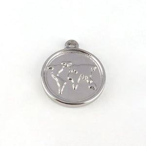 5pcs Stainless Steel Map Charms Pendant for DIY Jewelry Making