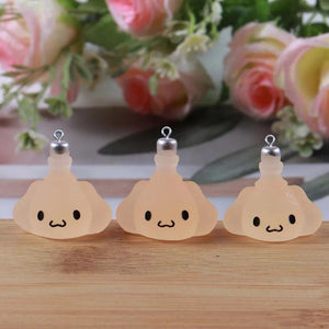 10Pcs 3D Luminous Dog Resin Charms for Jewelry DIY 28X32mm