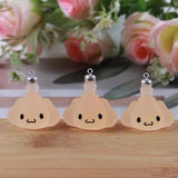 10Pcs 3D Luminous Dog Resin Charms for Jewelry DIY 28X32mm