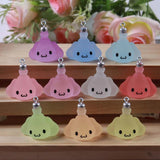 10Pcs 3D Luminous Dog Resin Charms for Jewelry DIY 28X32mm