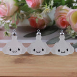 10Pcs 3D Luminous Dog Resin Charms for Jewelry DIY 28X32mm