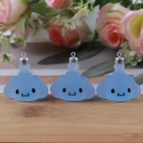 10Pcs 3D Luminous Dog Resin Charms for Jewelry DIY 28X32mm