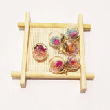 10pcs 17mm Crystal Flower Glass Ball Charms Pendants DIY Craft