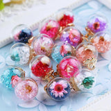 10pcs 17mm Crystal Flower Glass Ball Charms Pendants DIY Craft