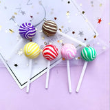 Polymer Clay Lollipop 3D Resin Food Necklace Charms DIY Decoration
