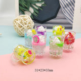 6pcs Fruit Ice Cream Cup Resin Charms Pendants
