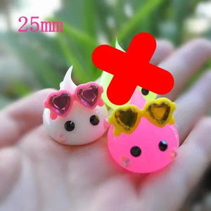 6pcs Cartoon Teardrop Silicone Charms Necklace Pendant DIY Keychain Accessor