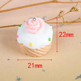 10Pcs Cake Resin Charms for DIY Earring Keychain Bracelets
