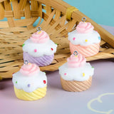 10Pcs Cake Resin Charms for DIY Earring Keychain Bracelets