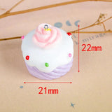 10Pcs Cake Resin Charms for DIY Earring Keychain Bracelets