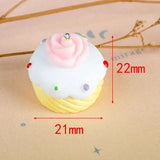 10Pcs Cake Resin Charms for DIY Earring Keychain Bracelets