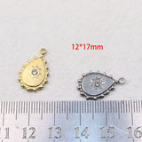 5pcs 12*17mm Stainless Steel Star Charms Pendant DIY Necklace Earrings