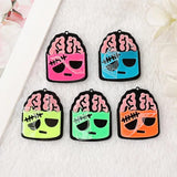 10 Pcs Halloween Brains Charms Flatback Acrylic Jewelry Findings