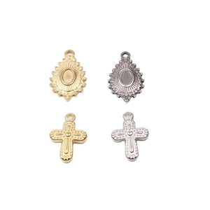 5pcs Stainless Steel Palm Tree Charms Pendant DIY Jewelry Unfading Color