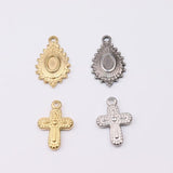5pcs Stainless Steel Palm Tree Charms Pendant DIY Jewelry Unfading Color
