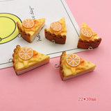 10pcs Resin Hamburger & Strawberry Charms for DIY Jewelry Making