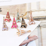 10pcs Hollow Paris Tower Bracelet Pendant Charms for DIY Jewelry Making