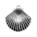 2pcs Shell Charms For Jewelry Making DIY Jewelry Findings Antique Silver Alloy
