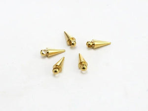 20pcs Brass Spike Earring Charms 11x4mm R909