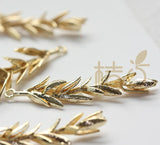 One Piece Plated Brass Branch Pendant- 45x11mm