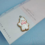 10pcs Animal Bowknot Rabbit Charms for Jewelry Making Flatblack Pendant