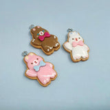 10pcs Animal Bowknot Rabbit Charms for Jewelry Making Flatblack Pendant