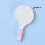 10Pcs Colorful Badminton Racket Charms for Earrings Jewelry Making