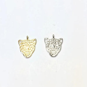 20pcs 12*15mm Flat Leopard Head DIY Jewelry Findings 2 Color
