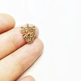 20pcs 12*15mm Flat Leopard Head DIY Jewelry Findings 2 Color