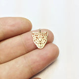 20pcs 12*15mm Flat Leopard Head DIY Jewelry Findings 2 Color