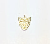 20pcs 12*15mm Flat Leopard Head DIY Jewelry Findings 2 Color