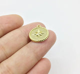 20pcs 15mm Round Star Charms Pendant Necklace Earrings
