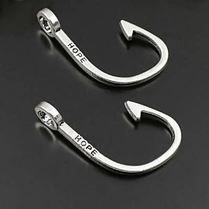 20PCS Fish Hooks Charms Pendants Jewelry Making Supplies