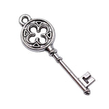 20pcs Key Charms Pendant Silver Jewelry Making DIY Findings