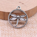 20pcs Dragonfly Charms 23x20mm DIY Jewelry Findings Antique Silver Alloy Pendant