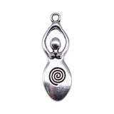 10pcs Fertility Goddess Mother Charms Antique Silver Pendant